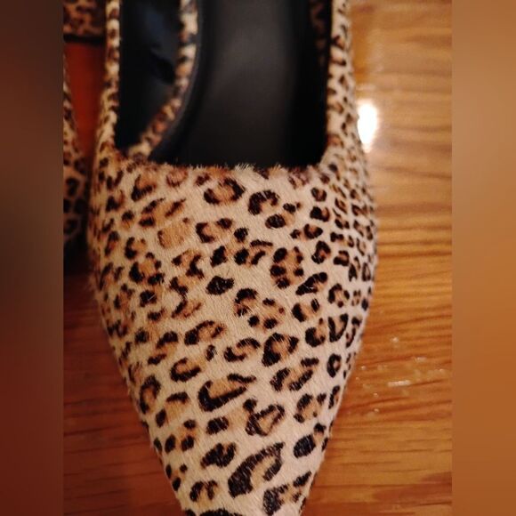 animal print shoes chunky heels pumps leopard print - Picture 7 of 7